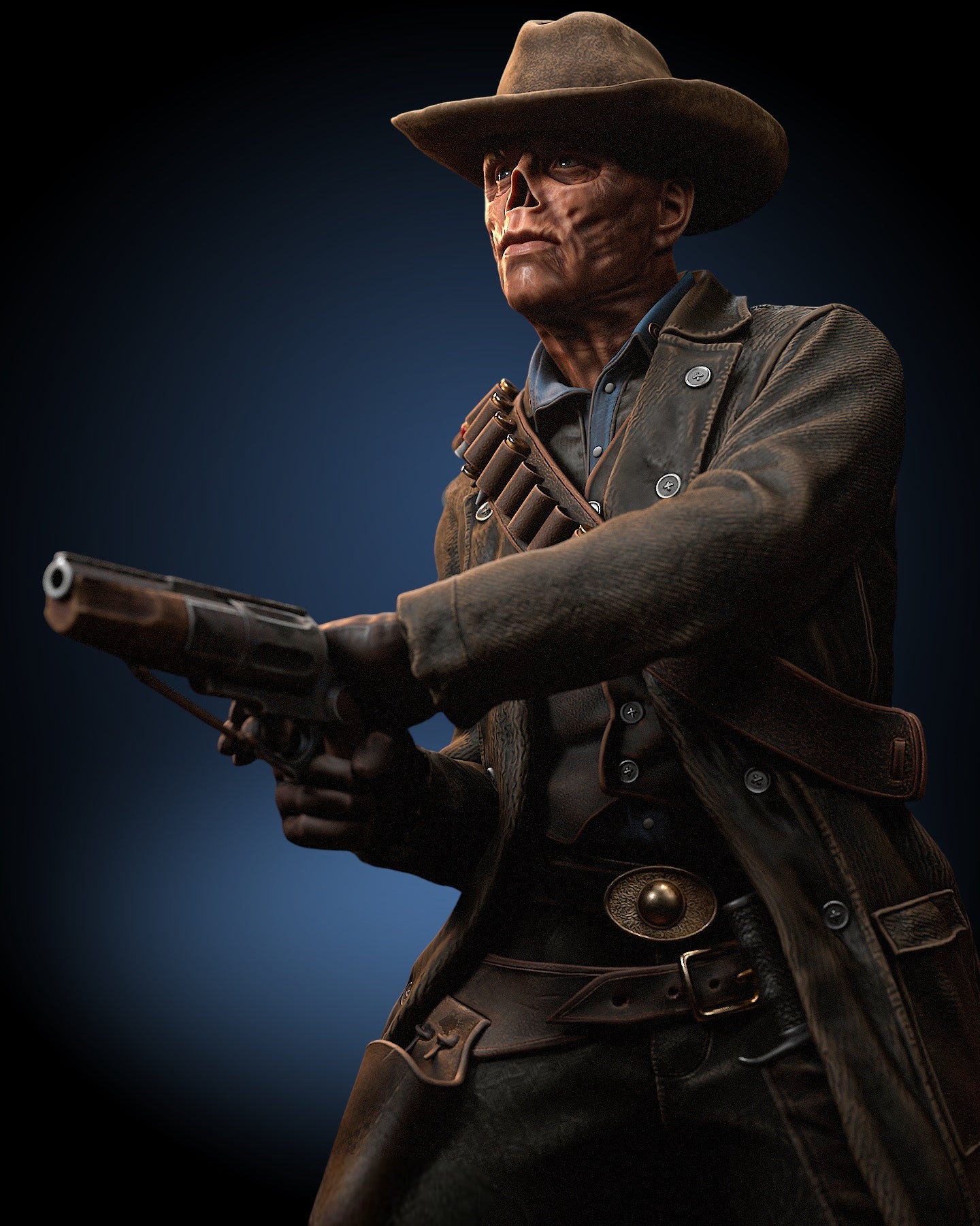 Ghoul Wasteland Hunter Statue — CONTROL Collector Display | Obsidian Guild Studio
