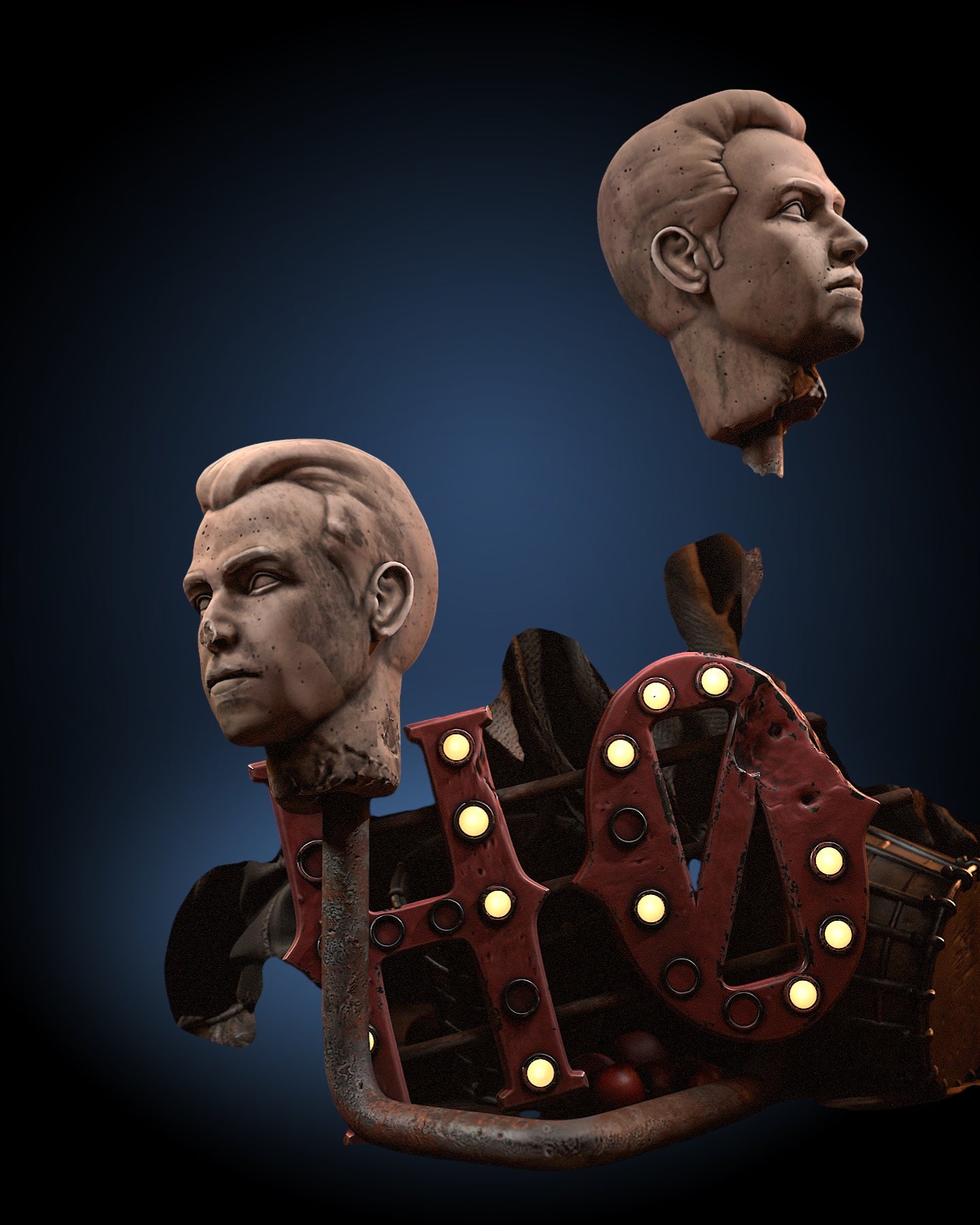 Ghoul Wasteland Hunter Statue — CONTROL Collector Display | Obsidian Guild Studio