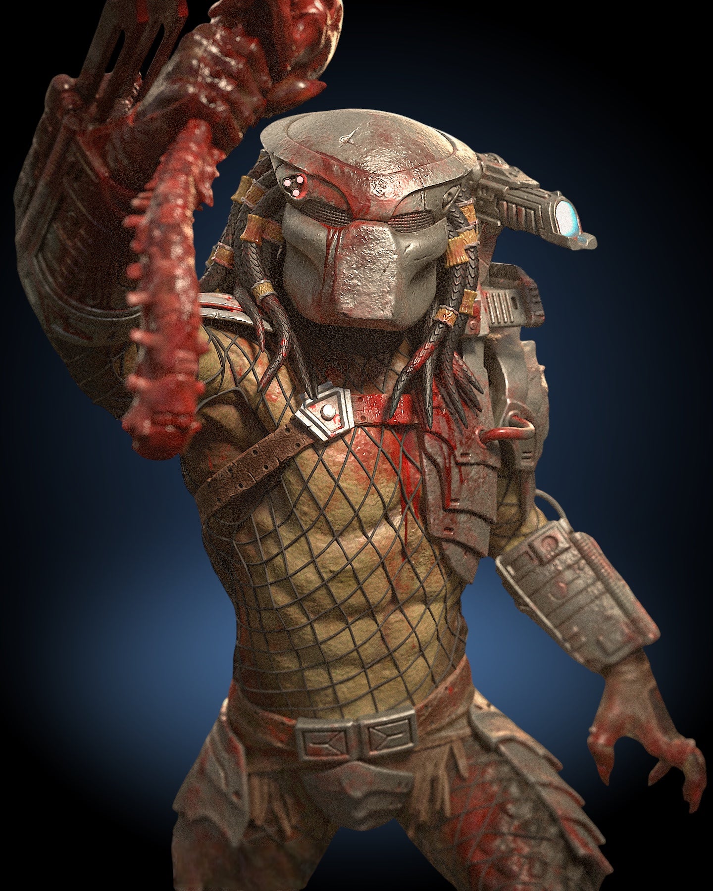Predator Hunter Statue — APEX Collector Display | Obsidian Guild Studio