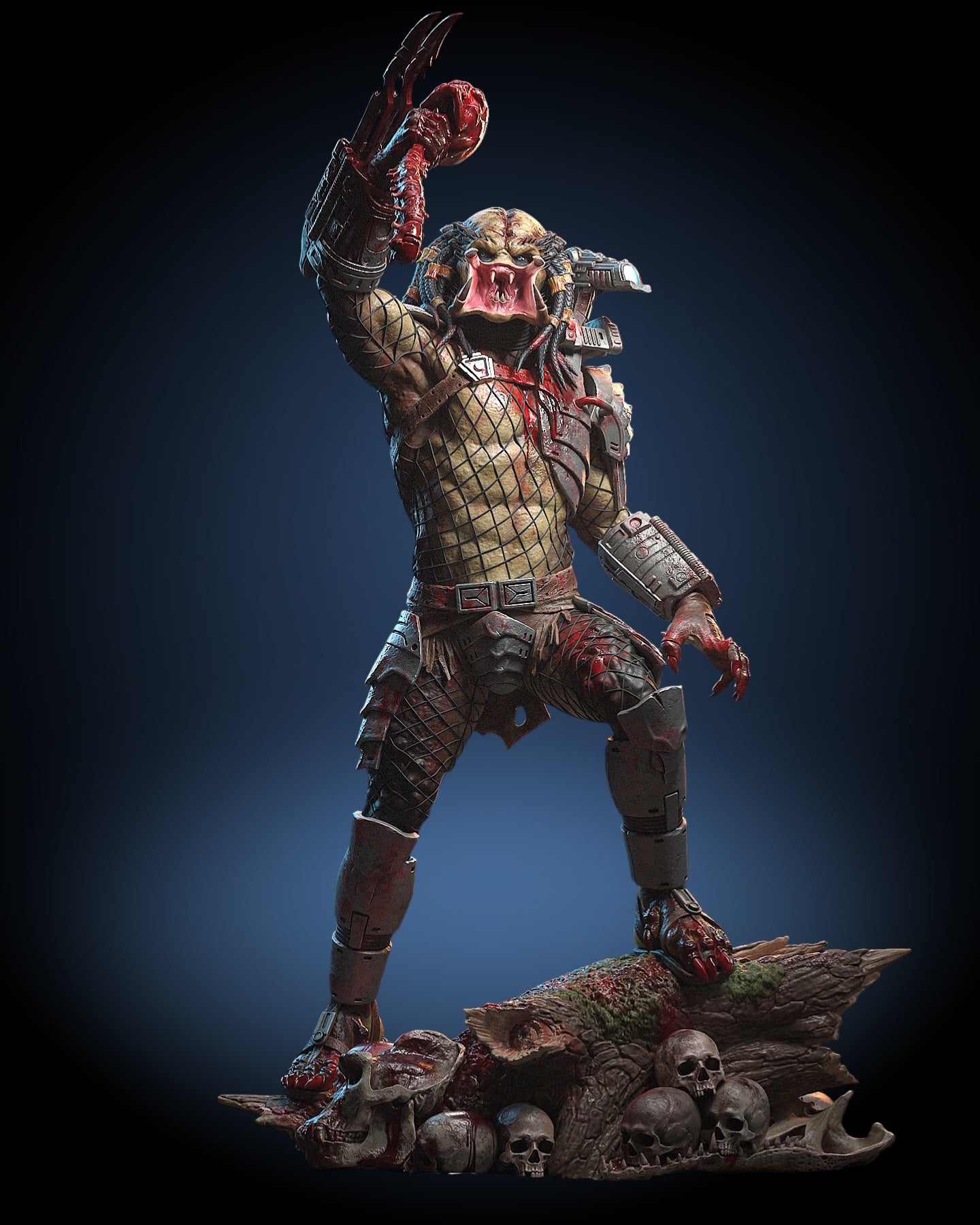 Predator Hunter Statue — APEX Collector Display | Obsidian Guild Studio