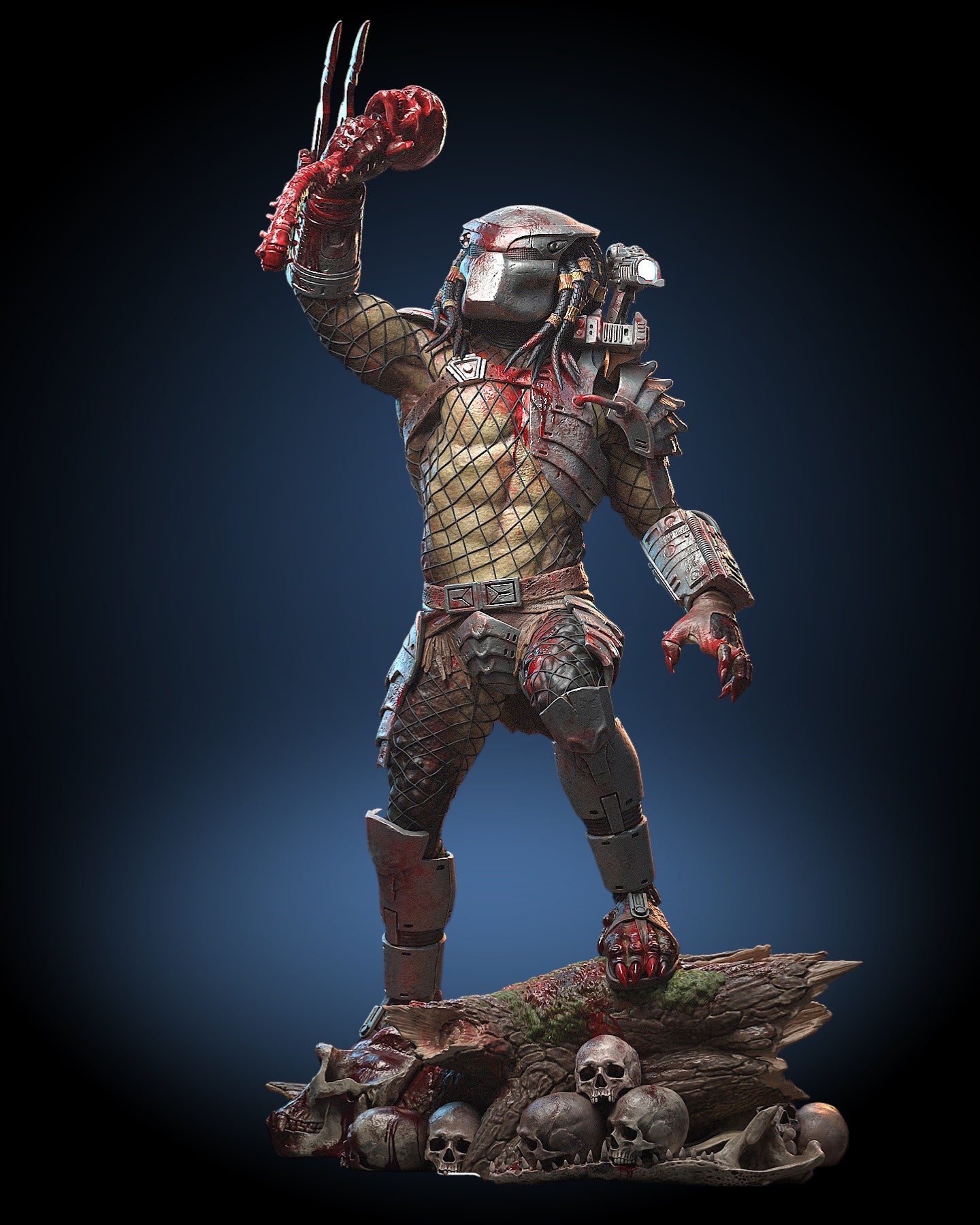Predator Hunter Statue — APEX Collector Display | Obsidian Guild Studio