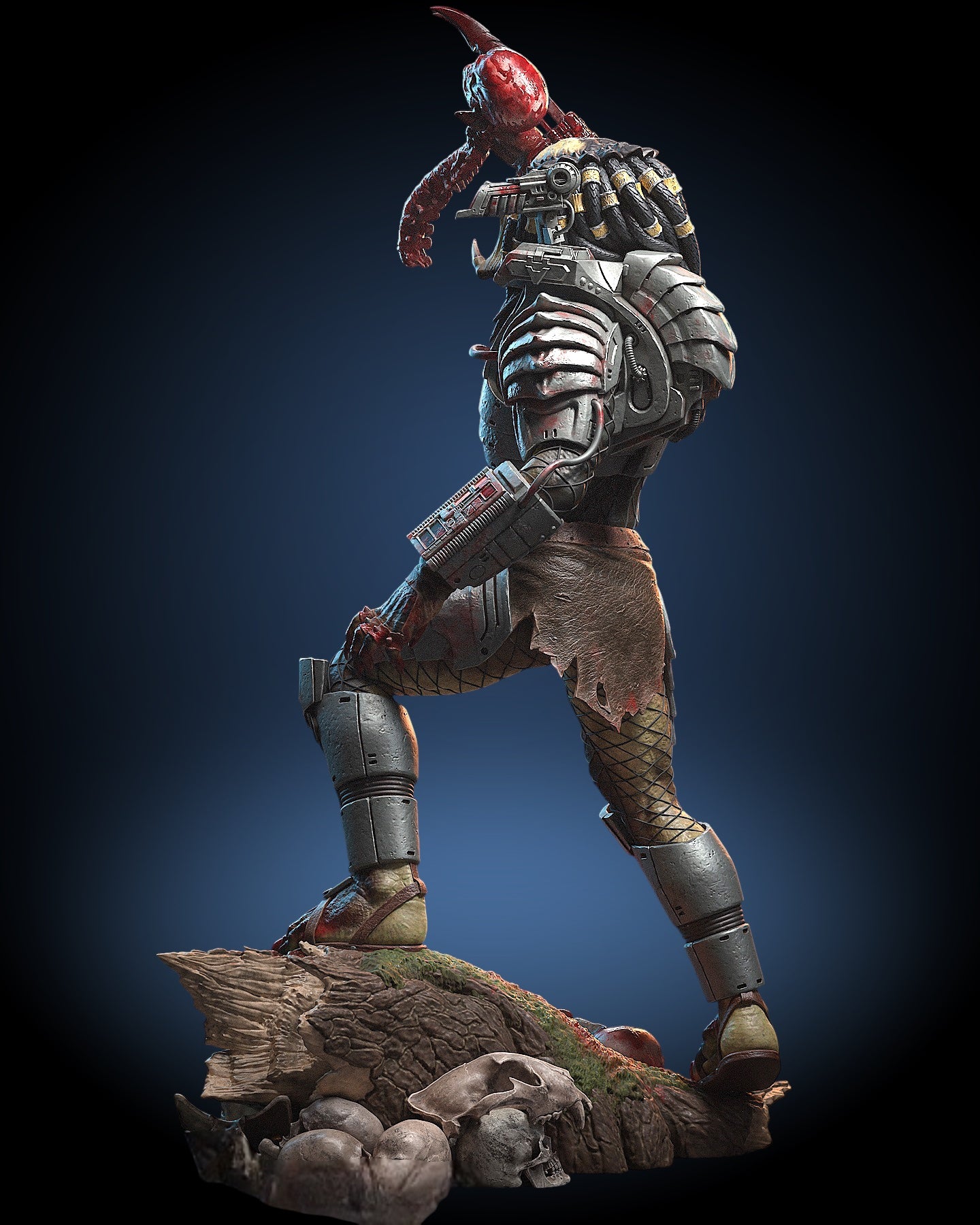Predator Hunter Statue — APEX Collector Display | Obsidian Guild Studio