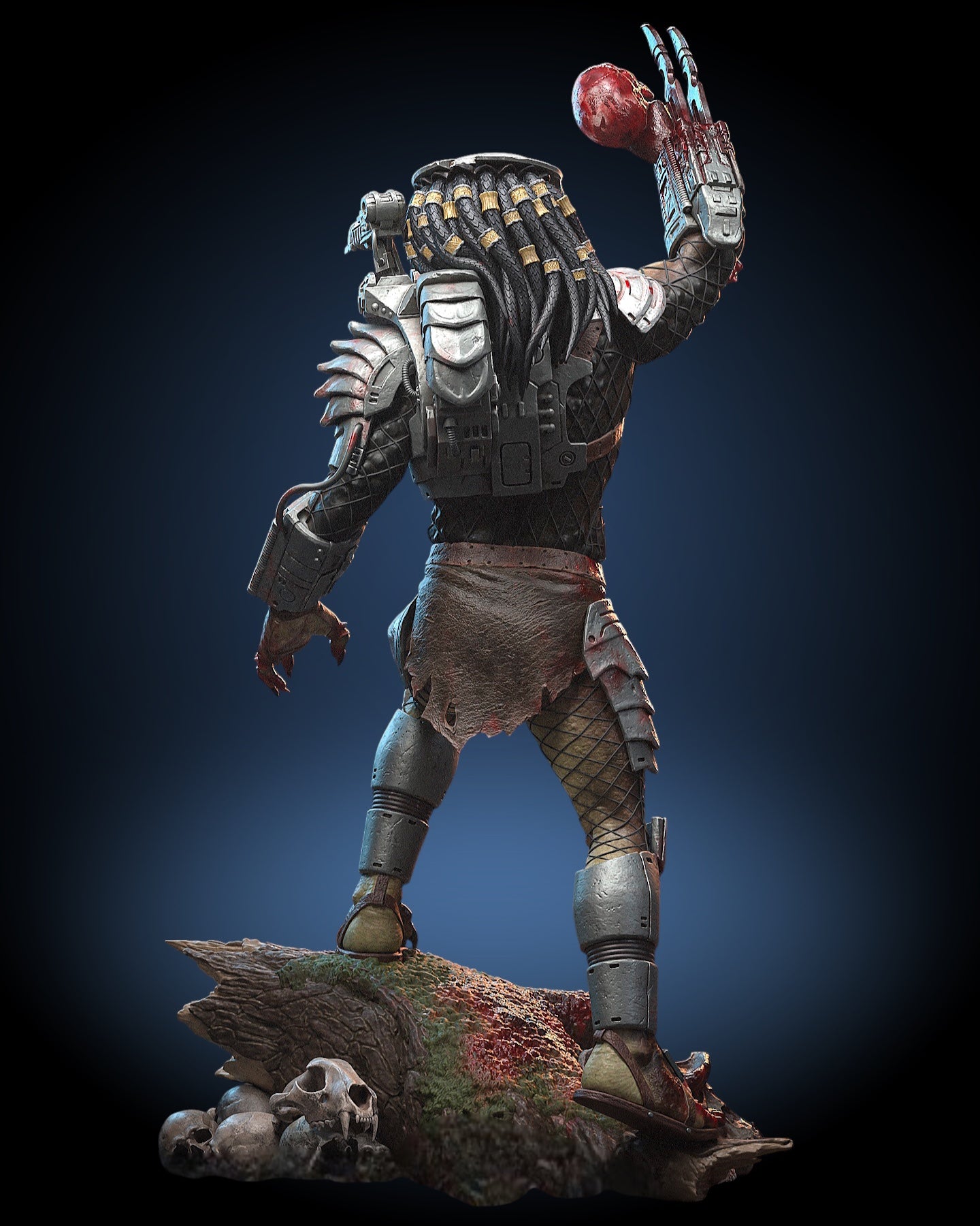 Predator Hunter Statue — APEX Collector Display | Obsidian Guild Studio