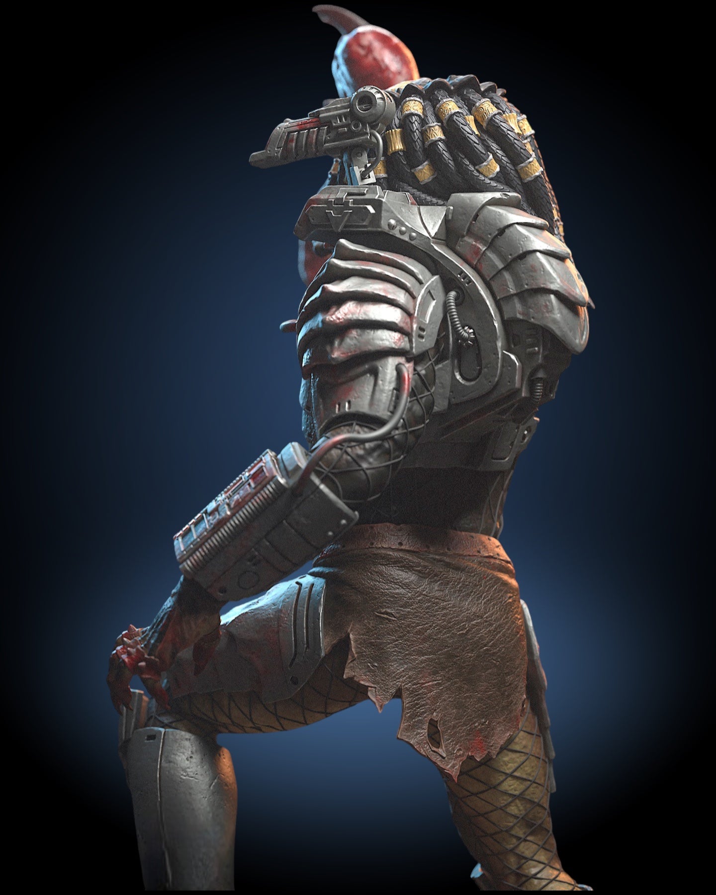 Predator Hunter Statue — APEX Collector Display | Obsidian Guild Studio