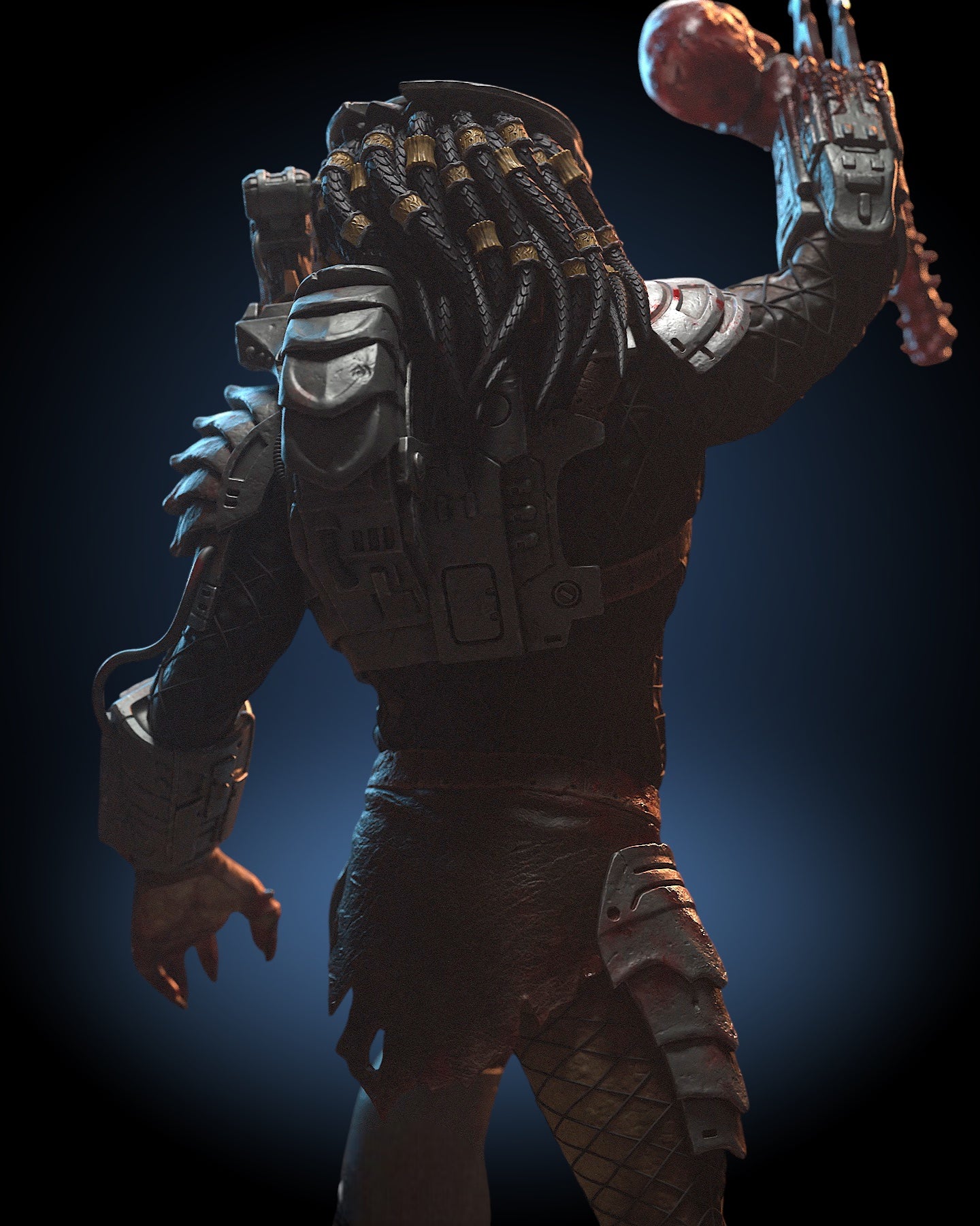 Predator Hunter Statue — APEX Collector Display | Obsidian Guild Studio