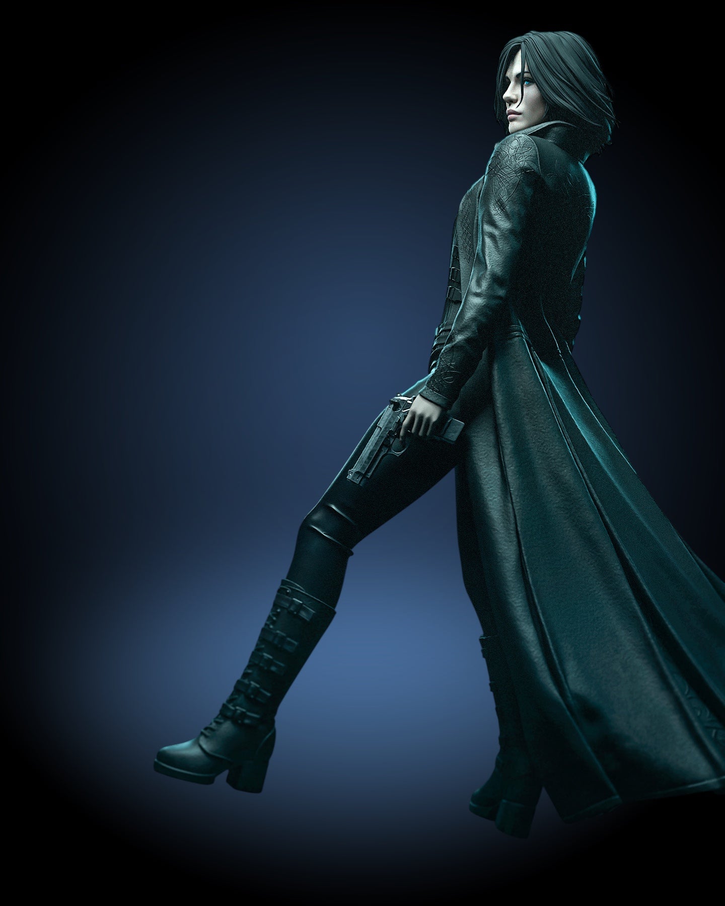 Selene Vampire Hunter Statue — CONTROL Collector Display | Obsidian Guild Studio