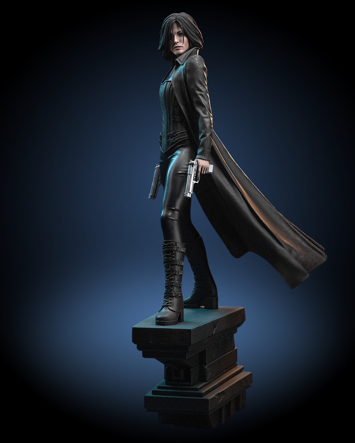 Selene Vampire Hunter Statue — CONTROL Collector Display | Obsidian Guild Studio