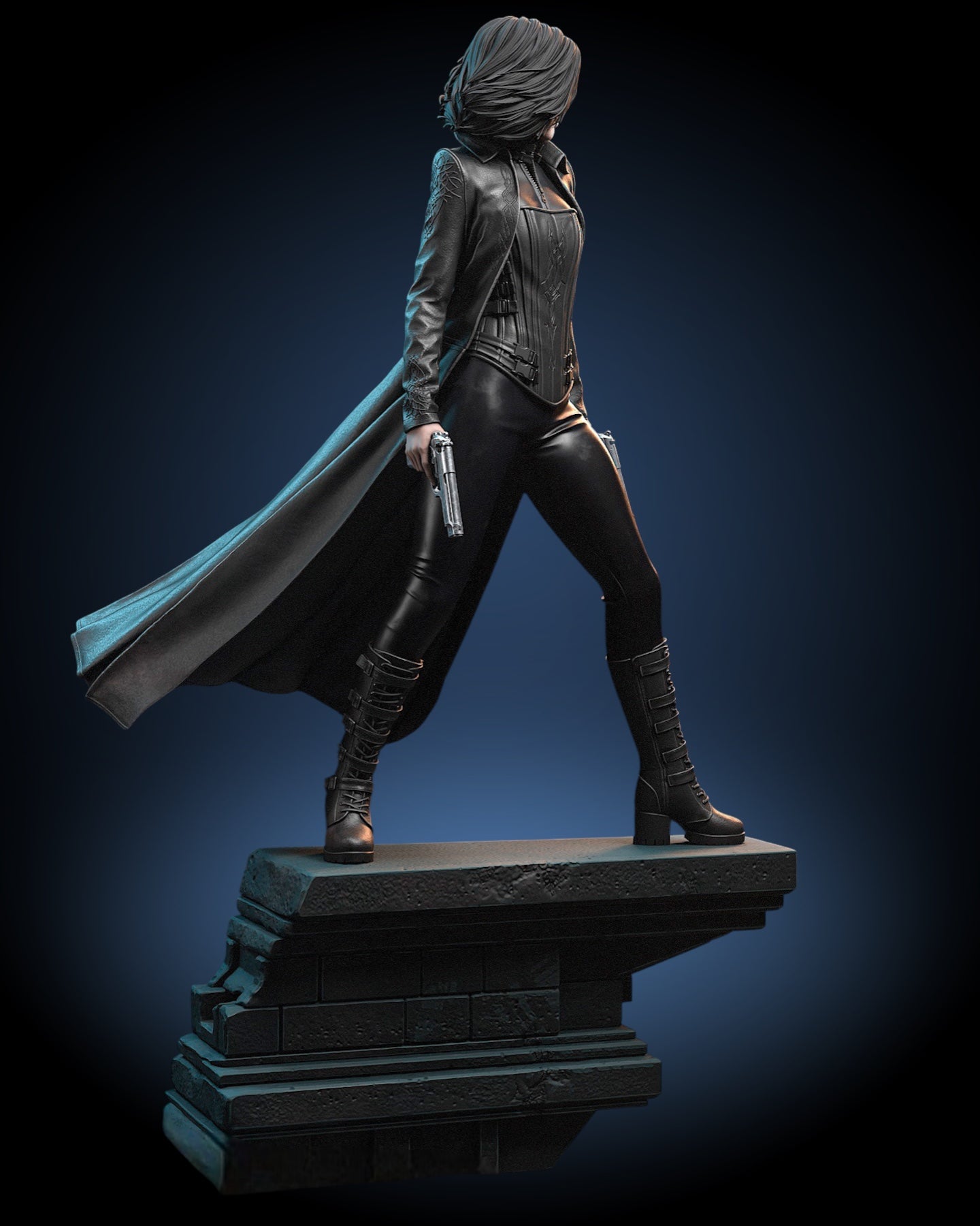 Selene Vampire Hunter Statue — CONTROL Collector Display | Obsidian Guild Studio