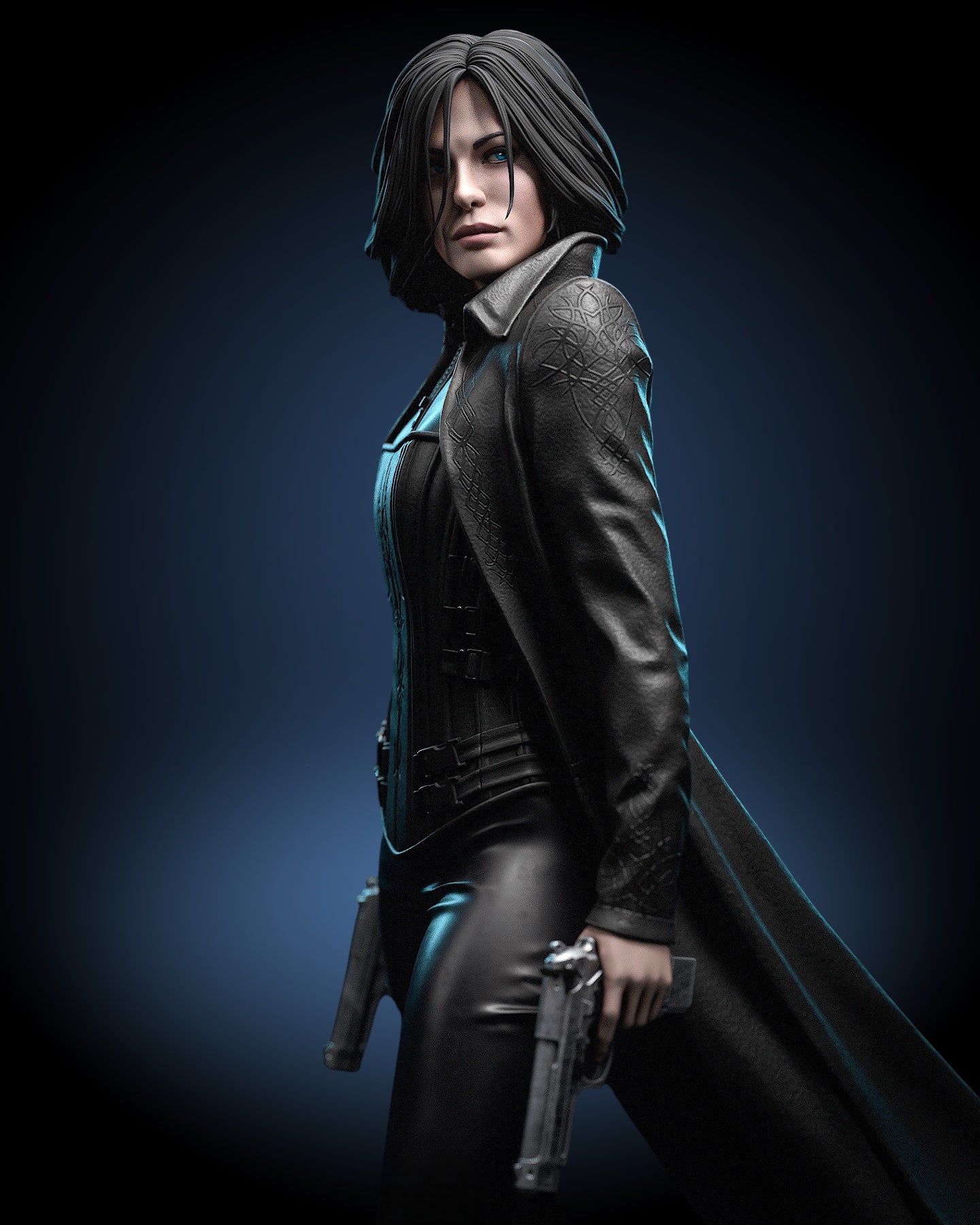 Selene Vampire Hunter Statue — CONTROL Collector Display | Obsidian Guild Studio